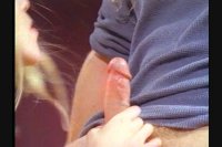 Blonde Babe in Black Fishnets Gets Her Pussy Pounded by a Hung Stud Image