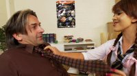 Playful Schoolgirl Seduces Teacher to Fuck Her in Office Image