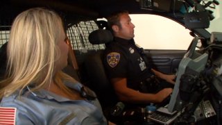 Sexy Big Boobed Blonde Rachel Love is Nailed by a Cop Image