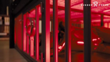 Rubber Nights: The Rubber Slave  Tight in a Cage Under the Bed