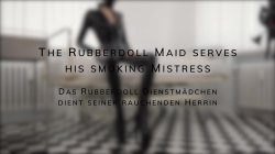 Captura de 'The Rubberdoll Maid serves his smoking Mistress' nº 3