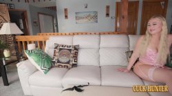 'Vanna Rose, a blonde bombshell, seduces a black man with a huge cock while her husband watches, unable to resist the raw, explicit spectacle' screenshot nº 2