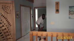 'Vanna Rose, a blonde bombshell, seduces a black man with a huge cock while her husband watches, unable to resist the raw, explicit spectacle' screenshot nº 21