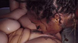 'Hardcore threesome with a nice black cock at dusk by the pool' screenshot nº 115