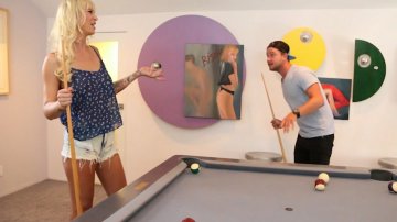 Sexy Blonde Gets Fucked in the Game Room