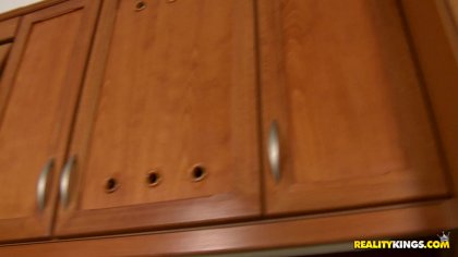 Platinum Haired Chick Sucks His Big Cock and Takes it from Behind
