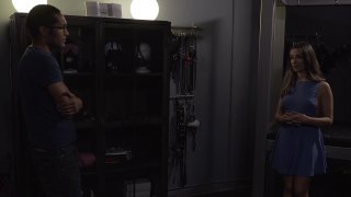 Short Haired Beauty Riley Nixon Sucks His Dick and They Have Hot Sex in the Bedroom