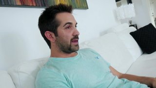 Pretty Blonde Cougar Cherie DeVille Sucks and Fucks Two Big Dicks