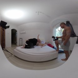 'Dolly Dyson VR Behind The Scenes Part Two Porno Dan - Heating Ginger Gushes When DP & Anal Fucked by Cuckold's Best Friends' screenshot nº 12