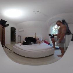 'Dolly Dyson VR Behind The Scenes Part Two Porno Dan - Heating Ginger Gushes When DP & Anal Fucked by Cuckold's Best Friends' screenshot nº 13