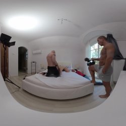 'Dolly Dyson VR Behind The Scenes Part Two Porno Dan - Heating Ginger Gushes When DP & Anal Fucked by Cuckold's Best Friends' screenshot nº 19