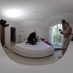 'Dolly Dyson VR Behind The Scenes Part Two Porno Dan - Heating Ginger Gushes When DP & Anal Fucked by Cuckold's Best Friends' screenshot nº 8