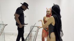 'Halloween Threesome a Devil and a Cat Take on a BBC' screenshot nº 54