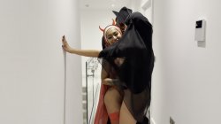 'Halloween Threesome a Devil and a Cat Take on a BBC' screenshot nº 56