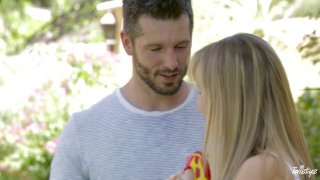 Cute Blonde Jillian Janson and Her Man Have Hot Sex Outside