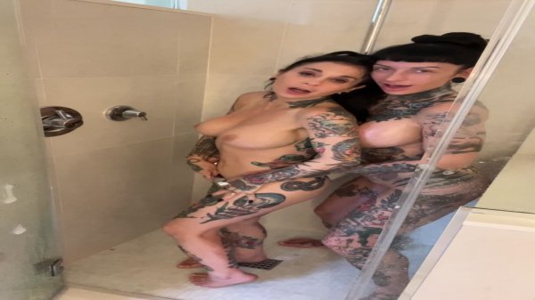 Free Video Preview image 7 from Take A Shower With Two Horny Titty Whores