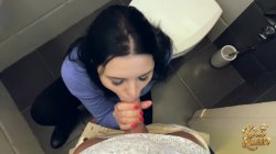 'Kira Queen Sucks Her New Friend's Cock In The Restroom!' screenshot nº 52