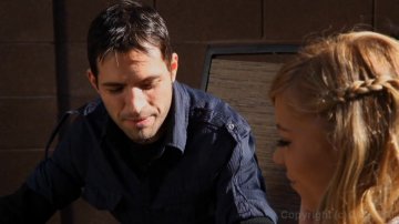 Blonde Babe Sucks Hard Cock