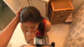 Natalie Monroe Gives a Stud a Sloppy Blowjob