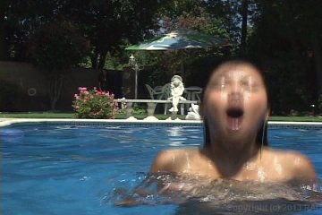 Two Girls Enjoying Lesbo Action in the Pool Screenshot