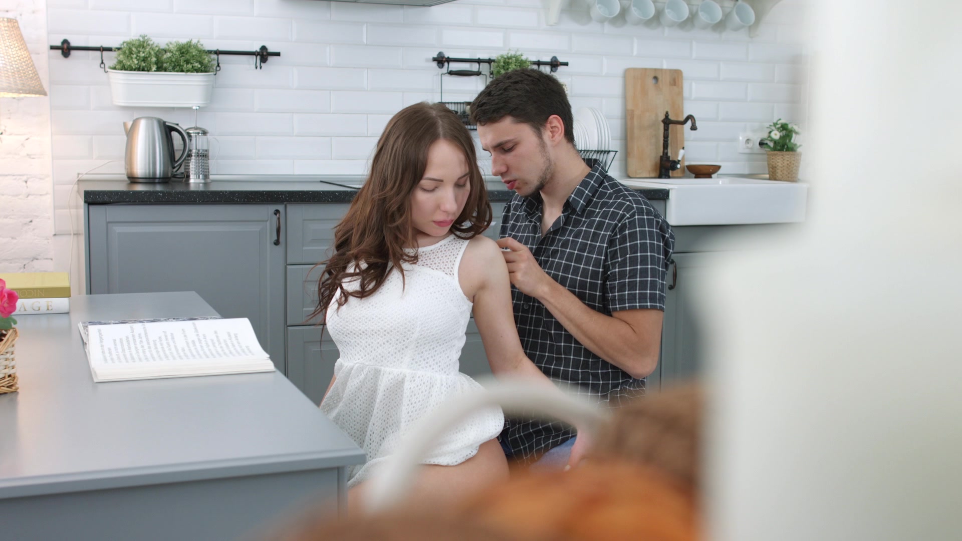 Watch Cute Little Redhead in Glasses Gets Nailed by Her Man from Teen Coupl...