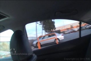Girl Pleased Her Boyfriend Inside the Car