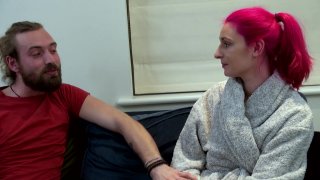 Horny Step-Brother Seduces Purple Haired Sophie Garcia Screenshot