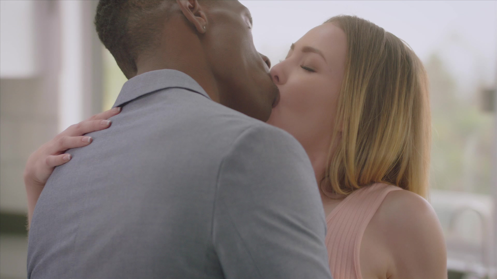Hot Blonde Interracial