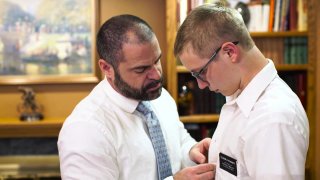 Bishop Angus & Elder Stewart in Elder Stewart Chapter 8 - Inspection for Missionary Boyz - clip