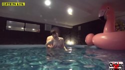 'Ageless 40s beauty moans hard pink nipples, perfect curves, and a private pool creampie' screenshot nº 95
