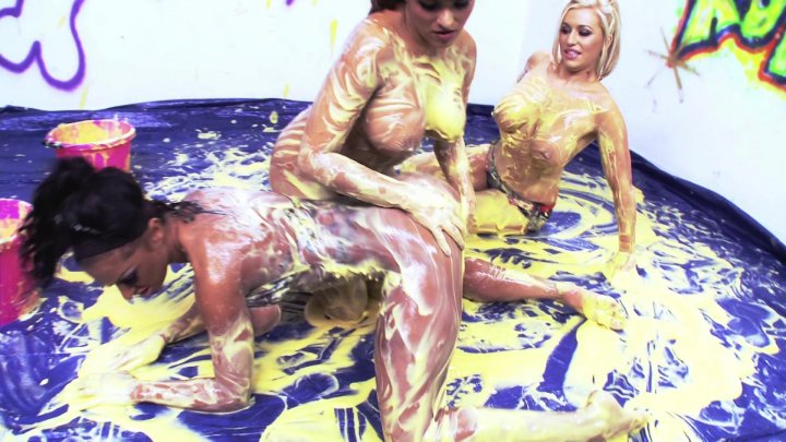 Messy Temptations: Lesbian Love Ignites in a Cluttered Bedroom Image