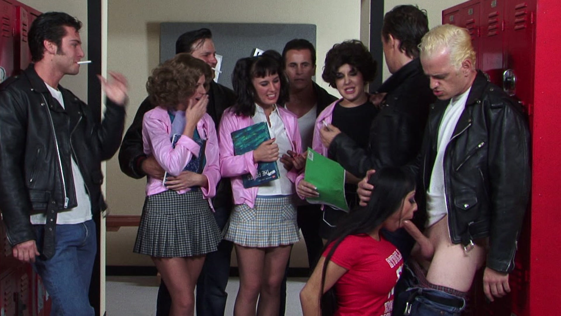 Scene 2 from Grease XXX: A Parody streaming at Elegant Angel