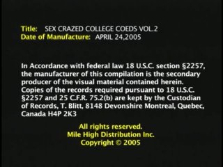 Sex Crazed College Coeds #2 - Scène1 - 1