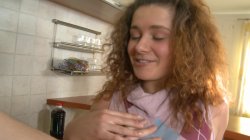 'Lara's Kitchen Sex Leads to Creampie' screenshot nº 9