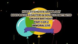 'Huge Tits Hottie Sienna Day Rides Roller Coaster & Double Penetrated on Her Birthday' screenshot nº 1