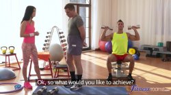 'Two Cocks Workout For Hot Fit Teen' screenshot nº 2