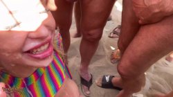 Captura de 'Blonde Babe Vera Jarw Gets Her Mouth Fucked By Big Dicks!' nº 75