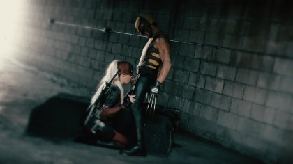 Masked Blonde Babe Rides His Hard Cock