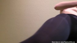 Captura de 'Maria Kazi 19 Year Old Vintage Black Glossy Pantyhose with Sweet Dick Teasing JOI!' nº 18