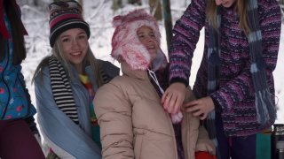 Four Babes Are Enjoying Hot Chocolate Before Eating Each Other's Pussies Screenshot