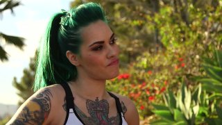 Super Hot Tattooed Babe with Green Hair Gets Fucked in the Ass by a Black Stud Screenshot