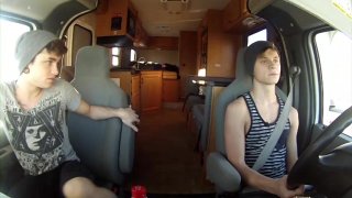 Jake Bass, Levi Karter & Max Ryder in RoadStrip for CockyBoys - clip