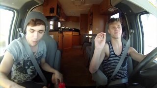 Jake Bass, Levi Karter & Max Ryder in RoadStrip for CockyBoys - clip