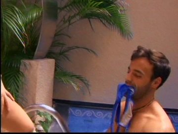 Couple Having Hot Outdoor Pool Sex