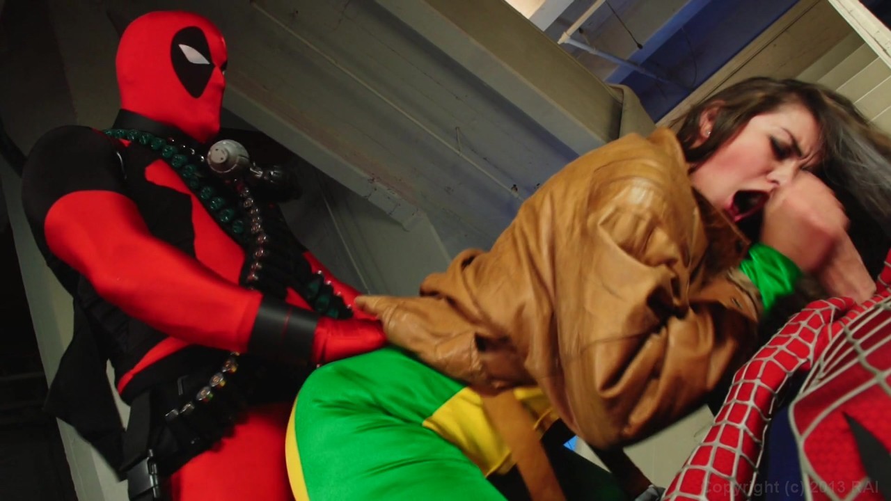 Deadpool Rogue Porn Axel - Spidey and Deadpool double team Rogue streaming at Reagan Foxx