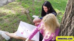 'Pretty Painter Novella Night Creampied in Squirt Filled Anal Threesome' screenshot nº 27