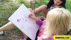 'Pretty Painter Novella Night Creampied in Squirt Filled Anal Threesome' screenshot nº 38