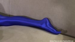 Captura de 'Athena Fleurs Blue Glossy Tights With 80's Role Playing JOI!' nº 23