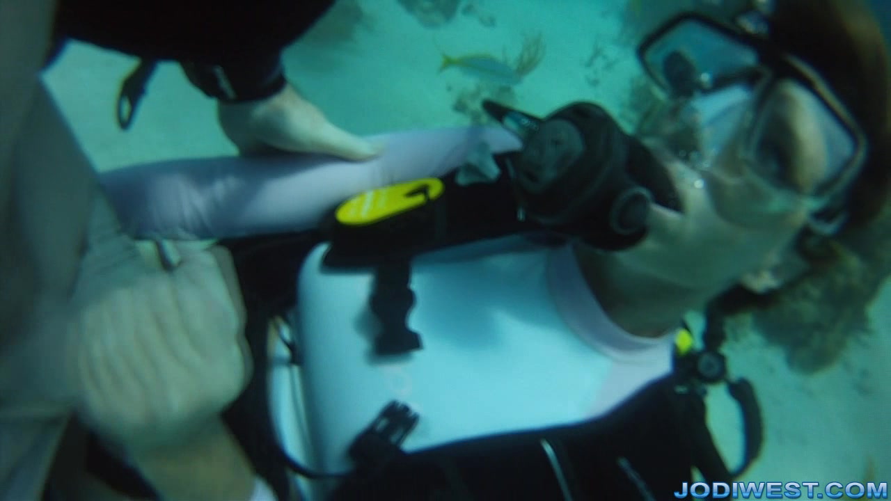 Jodi West Underwater - Underwater Scuba Jerk Job streaming video at Porn Parody Store with free  previews.
