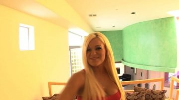 Blonde Babe Sucks Hard Cock